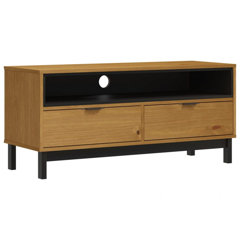 Szafka pod TV FLAM, 110x40x50 cm, lite drewno sosnowe
