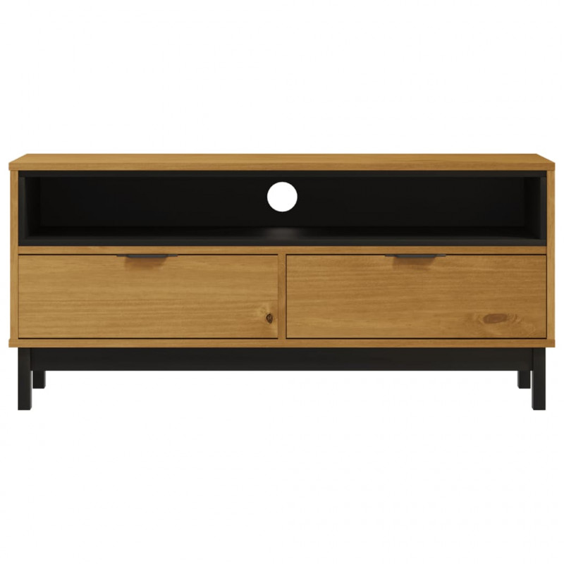 Szafka pod TV FLAM, 110x40x50 cm, lite drewno sosnowe
