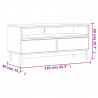Szafka pod TV FLAM, 110x40x50 cm, lite drewno sosnowe