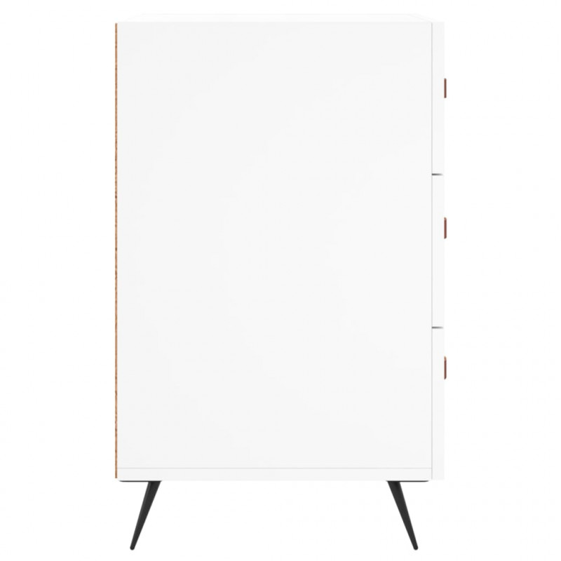 Szafka nocna, biała, 40x40x66 cm, materiał drewnopochodny