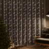 Kurtyna lampek, 3x3m, 300 zimnych białych LED, 8 funkcji