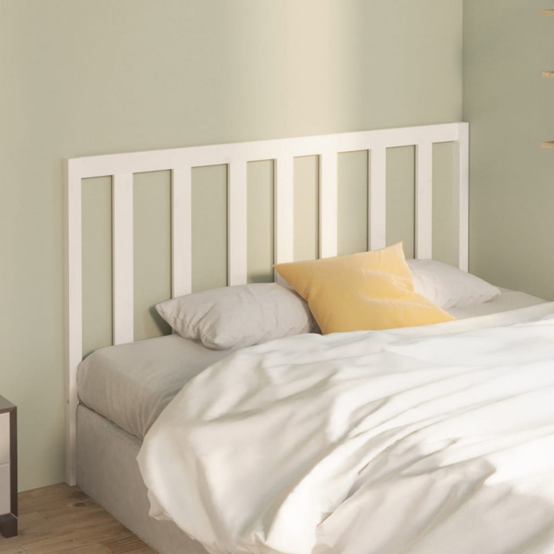 Wezgłowie łóżka, białe, 166x4x100 cm, lite drewno sosnowe