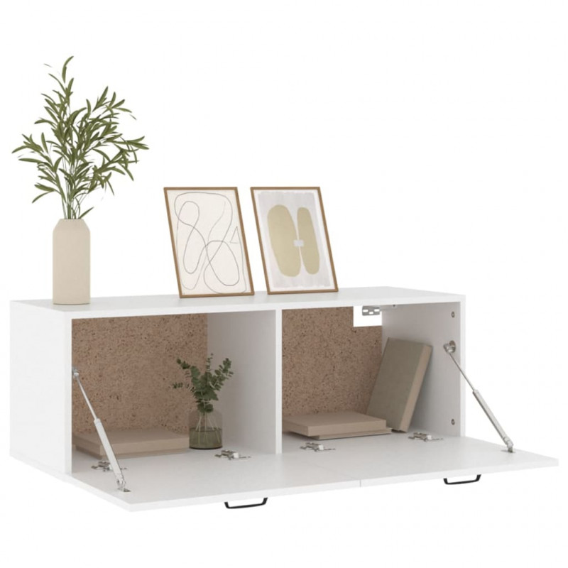 Szafka wisząca, biała, 100x36,5x35 cm, materiał drewnopochodny