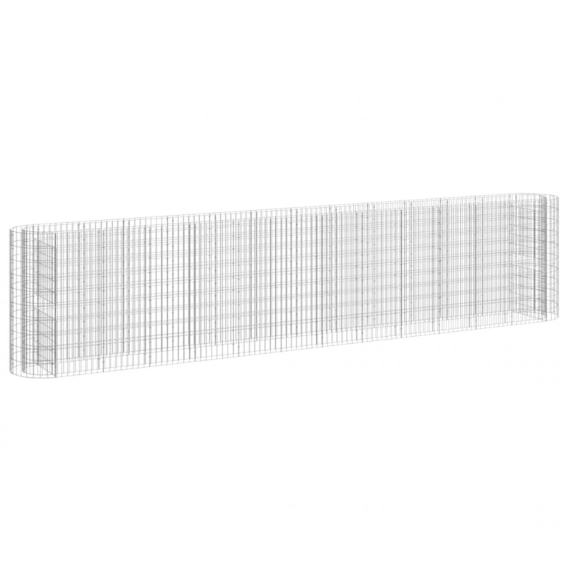 Podwyższona donica gabionowa galwanizowane żelazo 470x50x100 cm