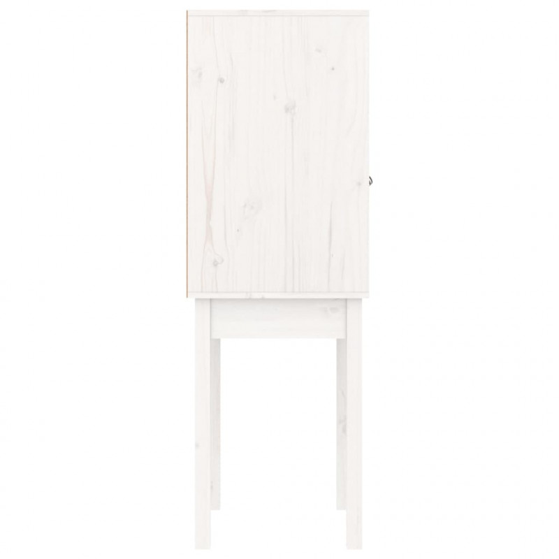 Szafka, biała, 60x40x120 cm, lite drewno sosnowe