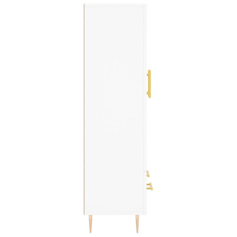 Wysoka szafka, biała, 69,5x31x115 cm, materiał drewnopochodny