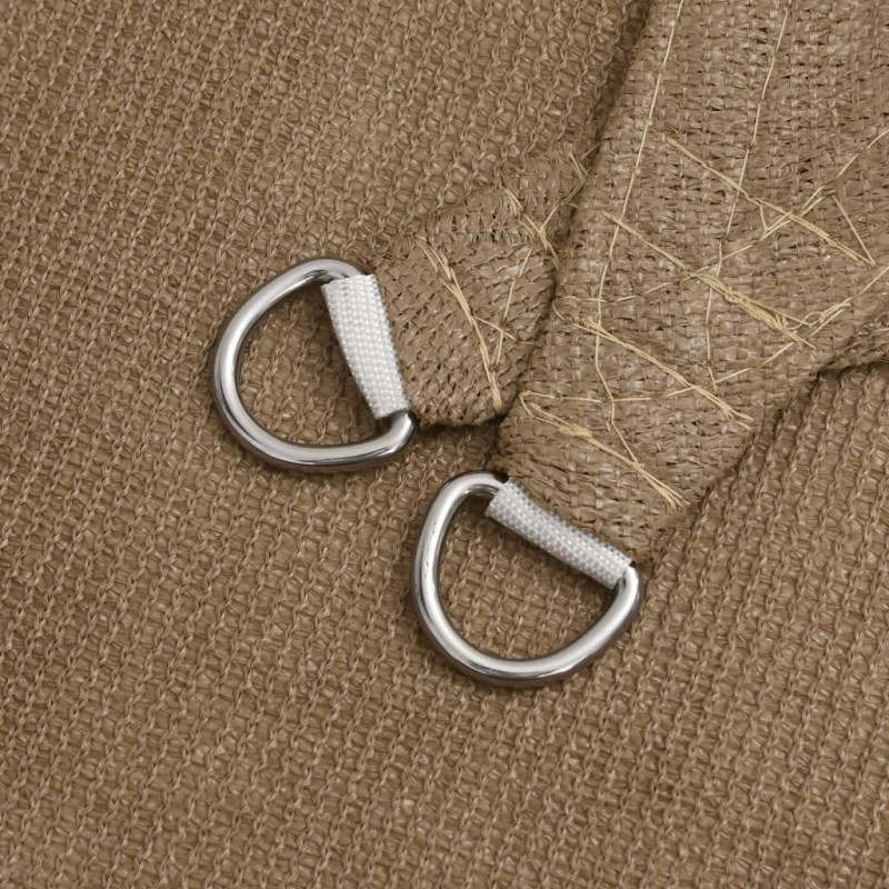 Żagiel przeciwsłoneczny, 160 g/m², taupe, 4,5x4,5x4,5m, HDPE