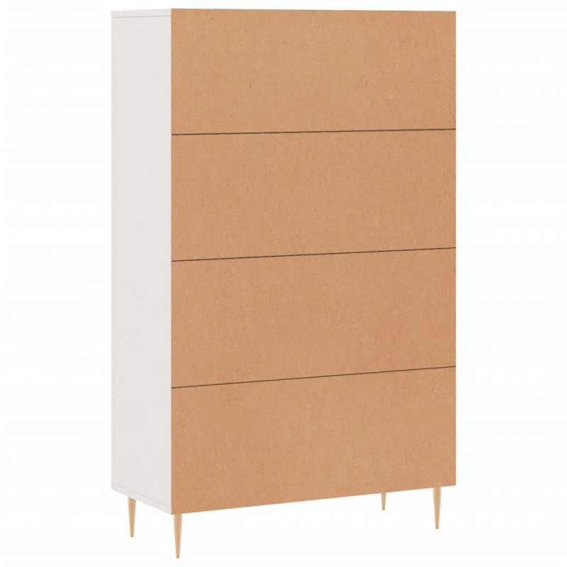 Wysoka szafka, biała, 69,5x31x115 cm, materiał drewnopochodny