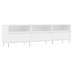 Szafka pod TV, biała, 150x30x44,5 cm, materiał drewnopochodny