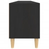 Szafka pod TV, czarna, 150x30x44,5 cm, materiał drewnopochodny