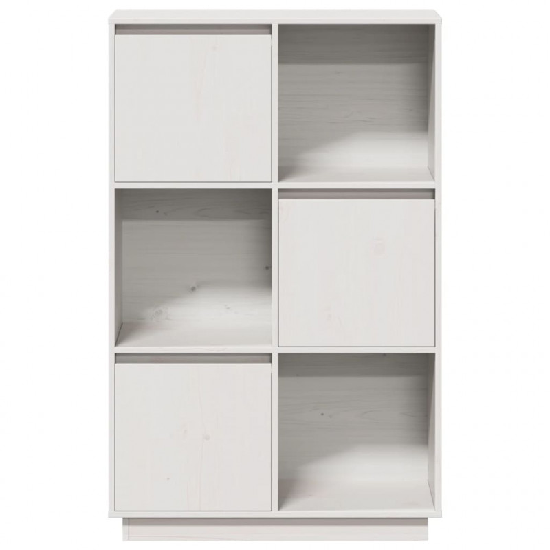 Szafka, biała, 74x35x117 cm, lite drewno sosnowe