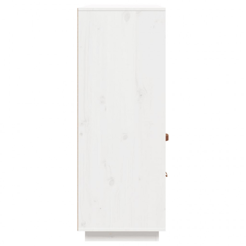 Szafka, biała, 100x40x108,5 cm, lite drewno sosnowe