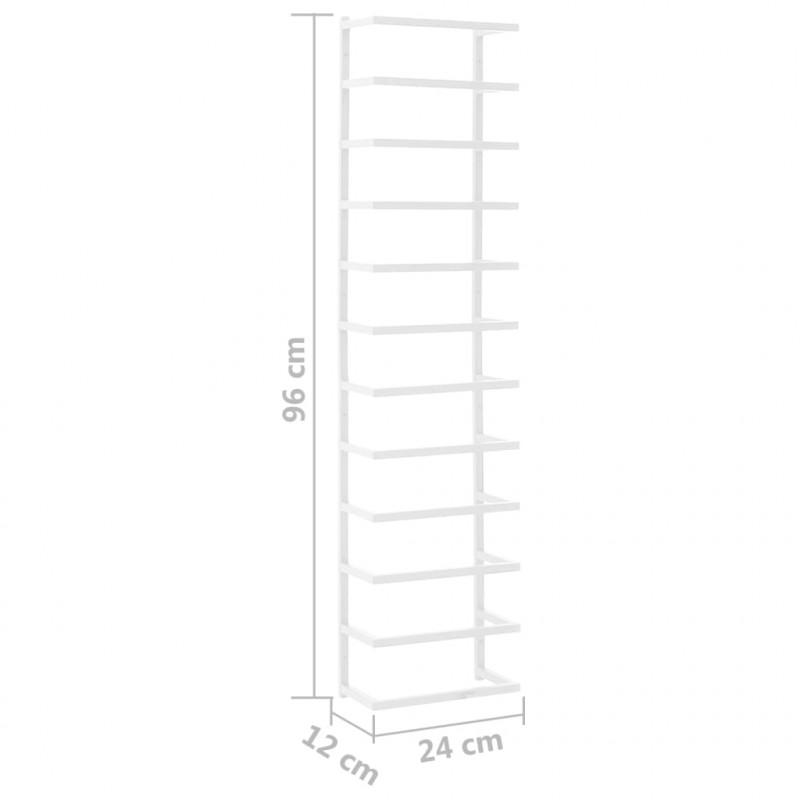 Stojak na ręcznik, biały, 24x12x96 cm, stalowy