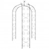 Pergola ogrodowa, czarna, Ø180x255 cm, stalowa