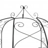 Pergola ogrodowa, czarna, Ø180x255 cm, stalowa