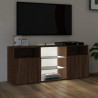 Szafka TV z oświetleniem LED, brązowy dąb, 120x30x50 cm
