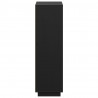 Szafka, czarna, 110,5x35x117 cm, lite drewno sosnowe