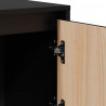 Szafka, czarna, 110,5x35x117 cm, lite drewno sosnowe