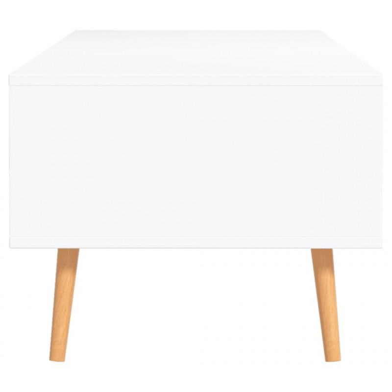 Stolik kawowy, biały, 100x49,5x43 cm, materiał drewnopochodny