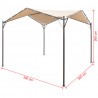 Altana/namiot ogrodowy, 3x3 m, stal, beżowy