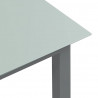 Stół ogrodowy, jasnoszary, 150x90x74 cm, aluminium i szkło