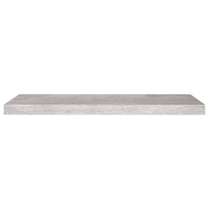 Półki ścienne, 2 szt., szarość betonu, 80 x 23,5 x 3,8 cm, MDF
