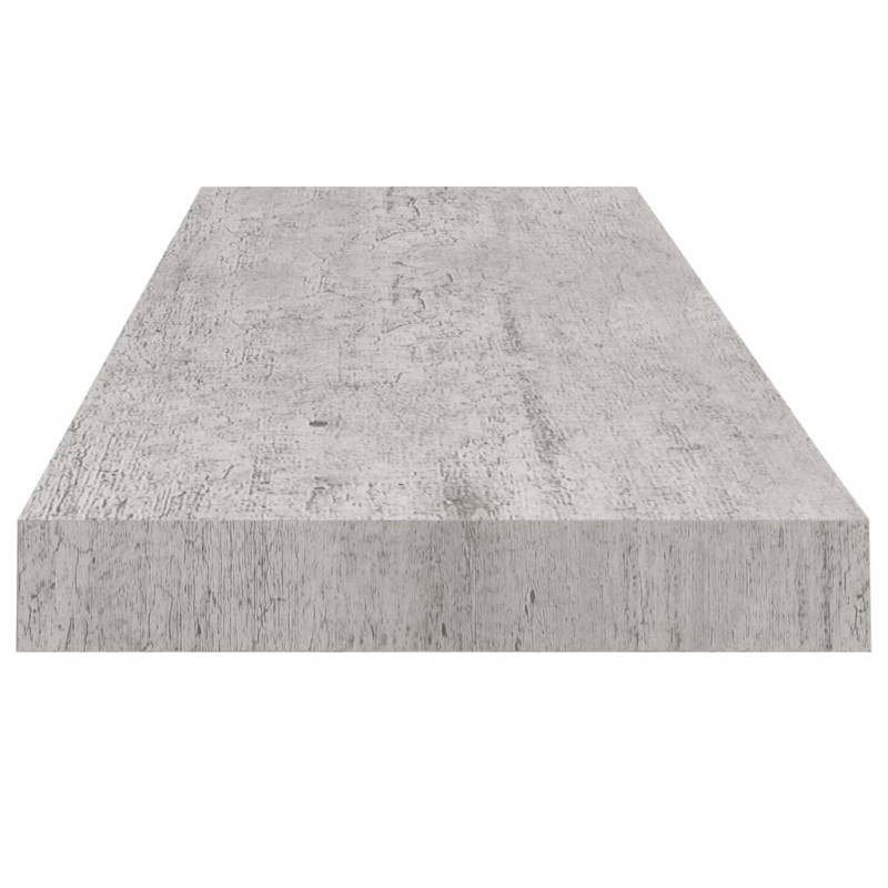 Półki ścienne, 2 szt., szarość betonu, 80 x 23,5 x 3,8 cm, MDF