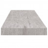 Półki ścienne, 2 szt., szarość betonu, 80 x 23,5 x 3,8 cm, MDF