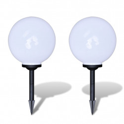 Lampy do oświetlenia ścieżki, 2 szt, LED, 30 cm, ze szpikulcami