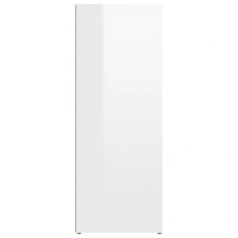 Szafka, biała z połyskiem, 80x30x80 cm, materiał drewnopochodny