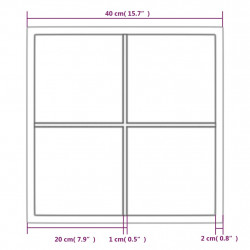 Lustro ścienne, czarne, 40x40 cm, metal