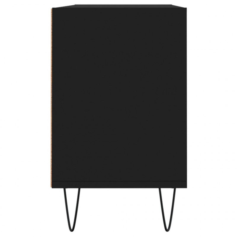 Szafka pod TV, czarna, 103,5x30x50 cm, materiał drewnopochodny