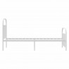 Metalowa rama łóżka z wezgłowiem i zanóżkiem, biała, 90x190 cm
