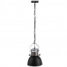 Metalowe lampy sufitowe, 2 szt., regulowana długość, czarne