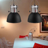 Metalowe lampy sufitowe, 2 szt., regulowana długość, czarne