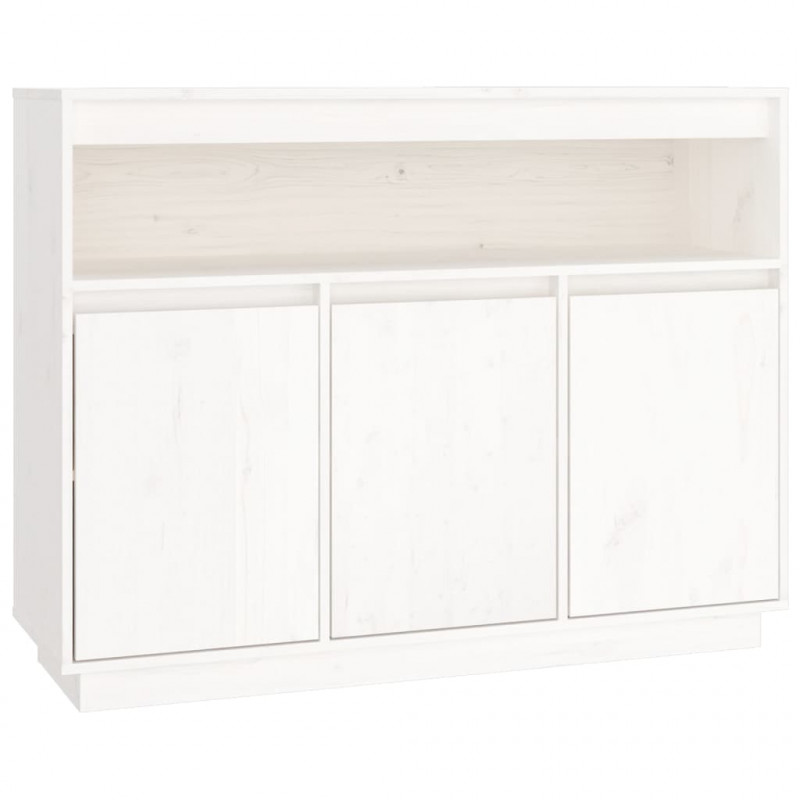 Szafka, biała, 104,5x34x80 cm, lite drewno sosnowe