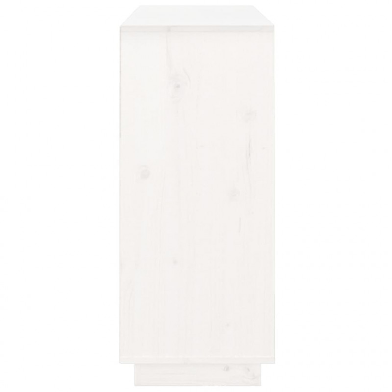 Szafka, biała, 104,5x34x80 cm, lite drewno sosnowe