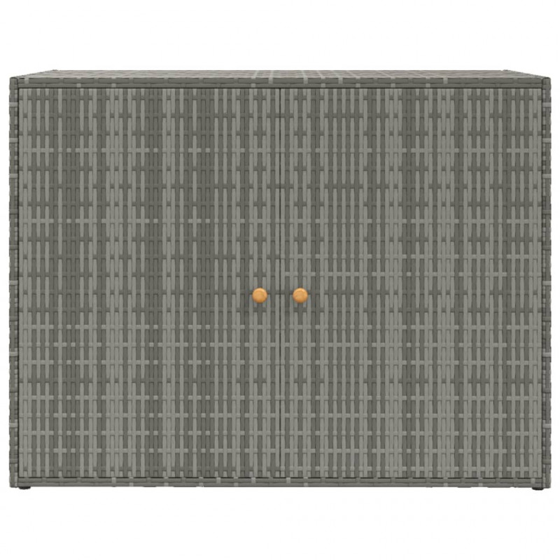 Szafka ogrodowa, szara, 100x55,5x80 cm, rattan PE