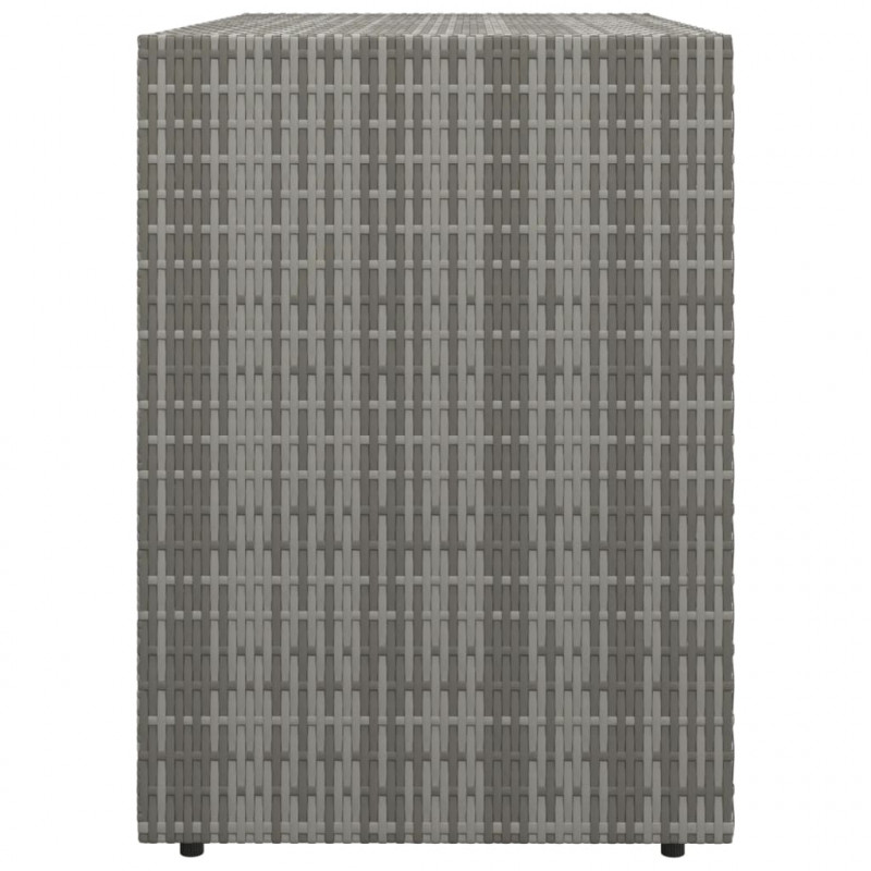 Szafka ogrodowa, szara, 100x55,5x80 cm, rattan PE