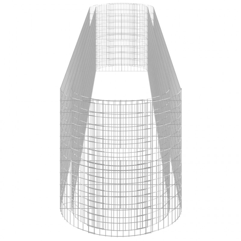 Podwyższona donica gabionowa galwanizowane żelazo 600x100x100cm