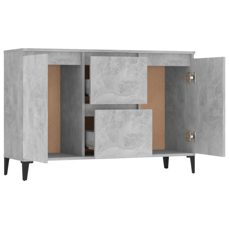 Szafka, szarość betonu, 104x35x70 cm, materiał drewnopochodny