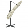 Wiszący parasol z LED, piaskowy, 400x300 cm
