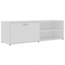 Szafka pod TV, biała, 120x34x37 cm, materiał drewnopochodny