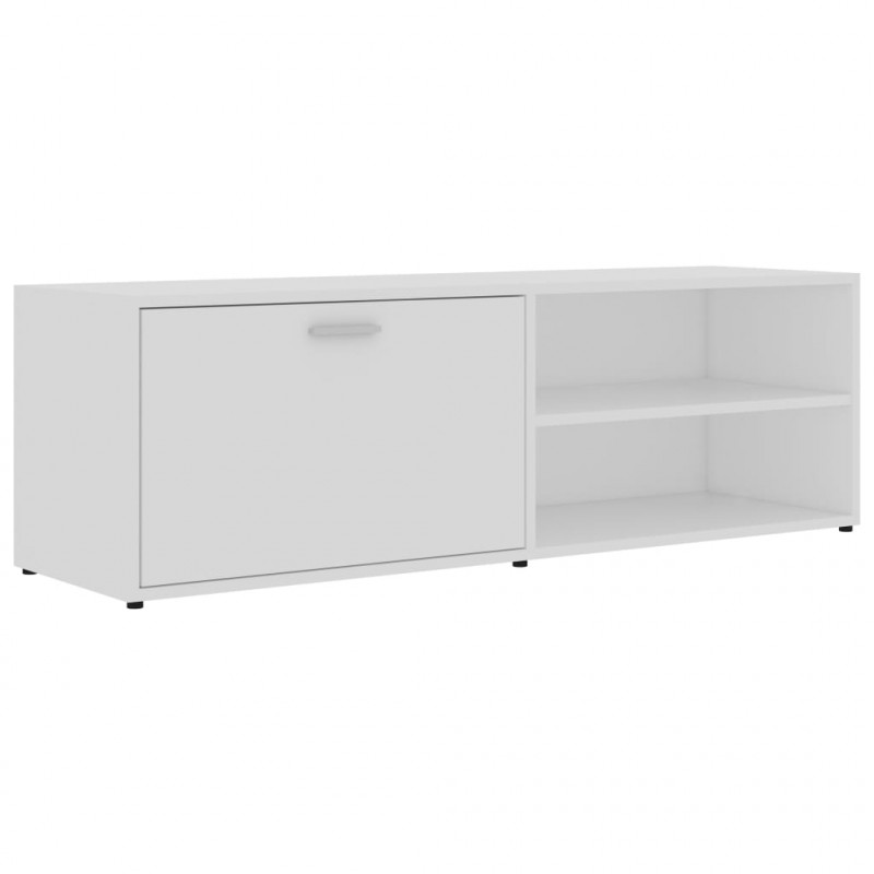 Szafka pod TV, biała, 120x34x37 cm, materiał drewnopochodny