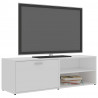 Szafka pod TV, biała, 120x34x37 cm, materiał drewnopochodny