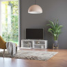 Szafka pod TV, biała, 120x34x37 cm, materiał drewnopochodny