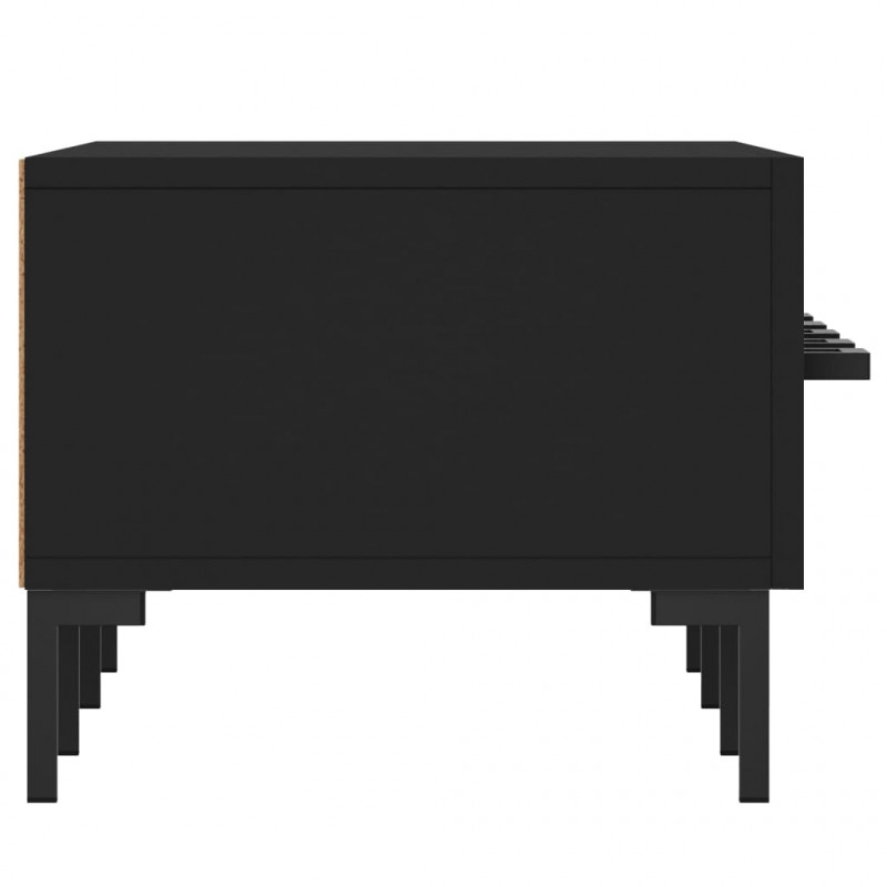 Szafka pod TV, czarna, 150x36x30 cm, materiał drewnopochodny
