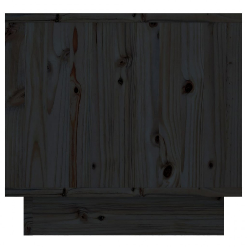 Szafki nocne, 2 szt., czarne, 35x34x32 cm, lite drewno sosnowe