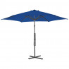 Parasol ogrodowy na stalowym słupku, niebieski, 300x230 cm