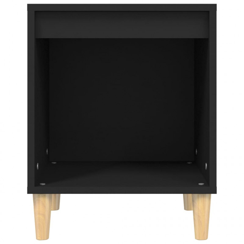 Szafka nocna, czarny, 40x35x50 cm, materiał drewnopochodny